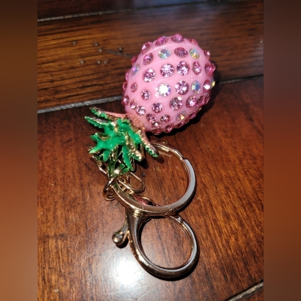 Bag Charm/Key Chain Pink Pineapple